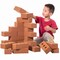 Construction Stacking Building Red Brick Block, Rectangle Foam Kids creative toy bric, 25 Pack